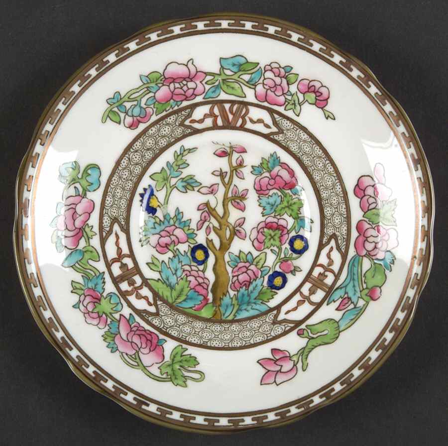 Indian Tree Multicolor (Semi Scalloped) Saucer for Footed Cream Soup Bowl by Coalport-1