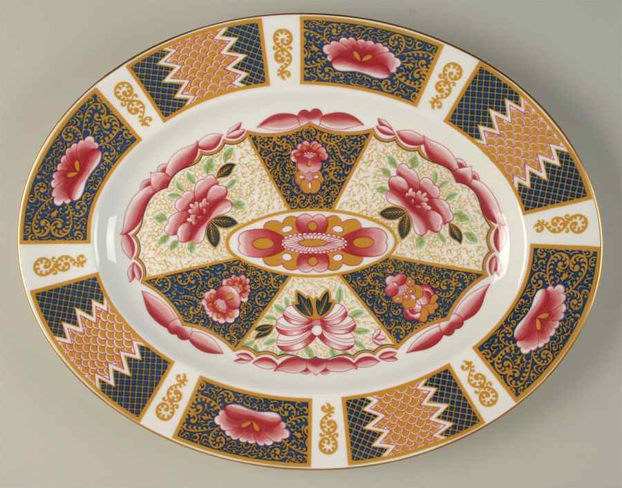 Java 14" Oval Serving Platter by Coalport-1
