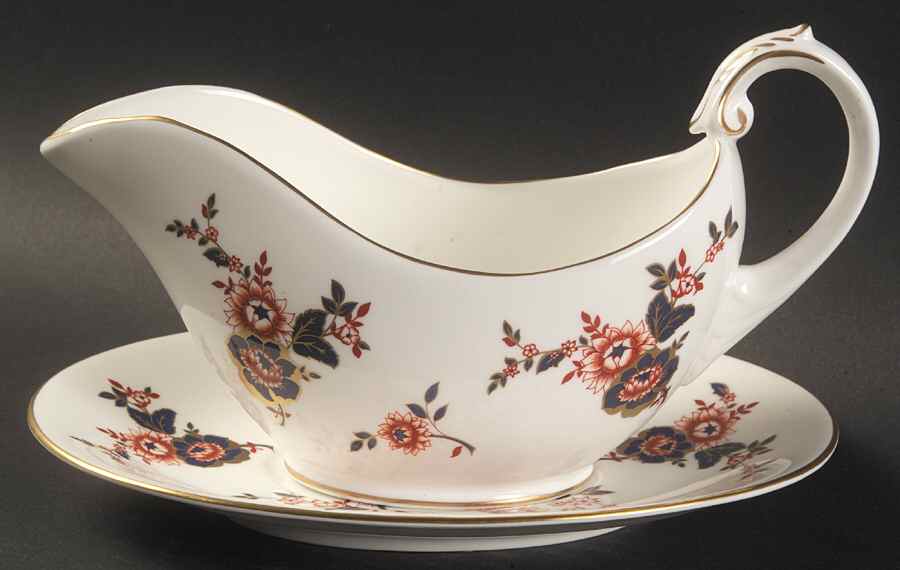 Khotar Gravy Boat & Underplate by Coalport-1