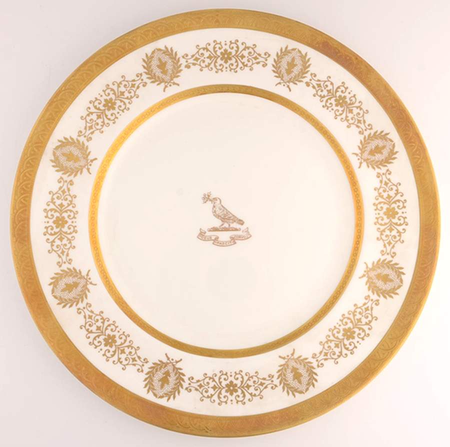 Lady Anne Gold Dinner Plate by Coalport-1