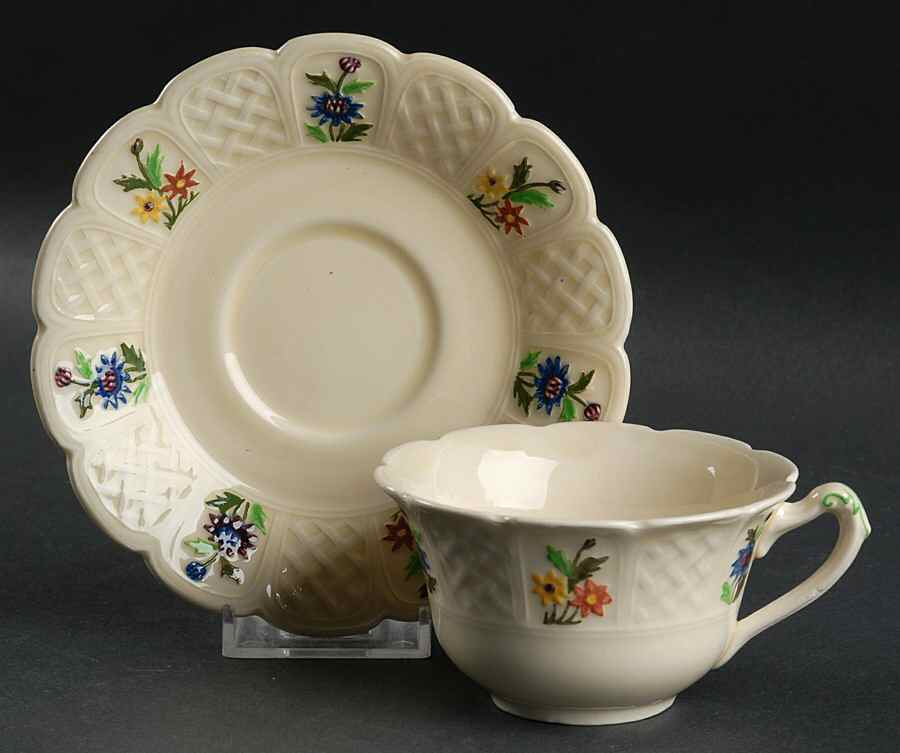 Lady Hamilton Flat Cup & Saucer Set by Coalport-1