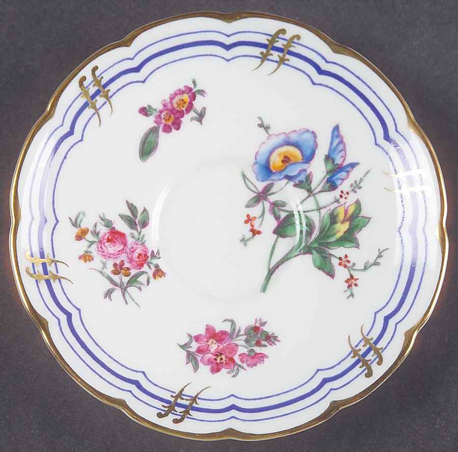 Leighton Sprays (Gold Trim) Saucer for Demitasse Cup by Coalport-1