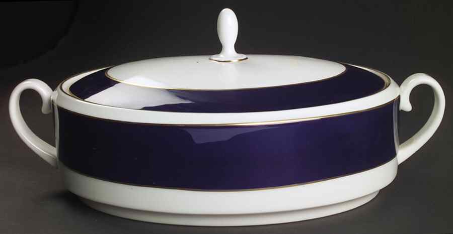 Majestic Blue Oval Covered Vegetable by Coalport-1