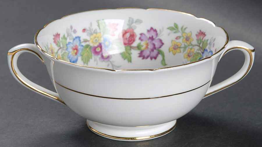 Maytime Footed Cream Soup Bowl by Coalport-1