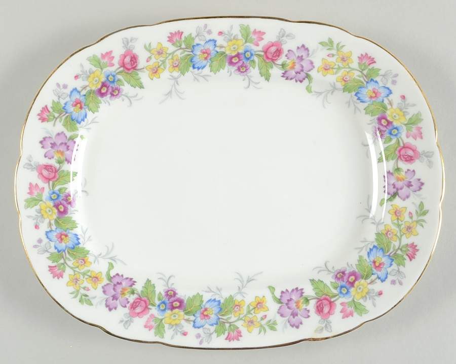 Maytime 12" Oval Serving Platter by Coalport-1