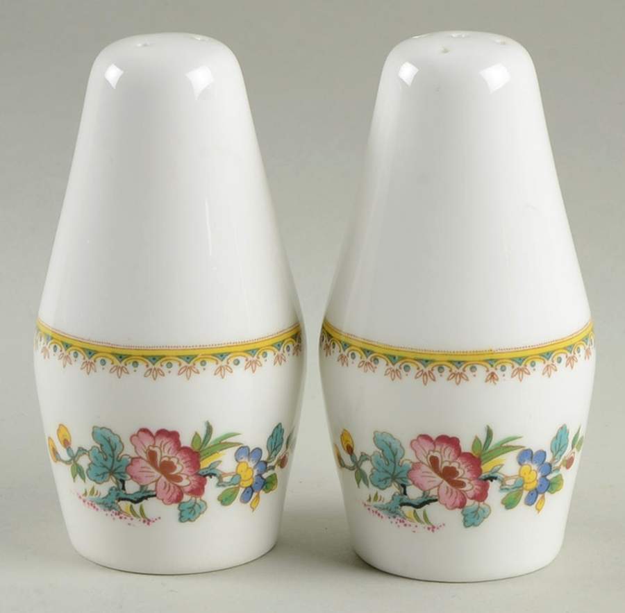 Ming Rose Salt & Pepper Set by Coalport-1