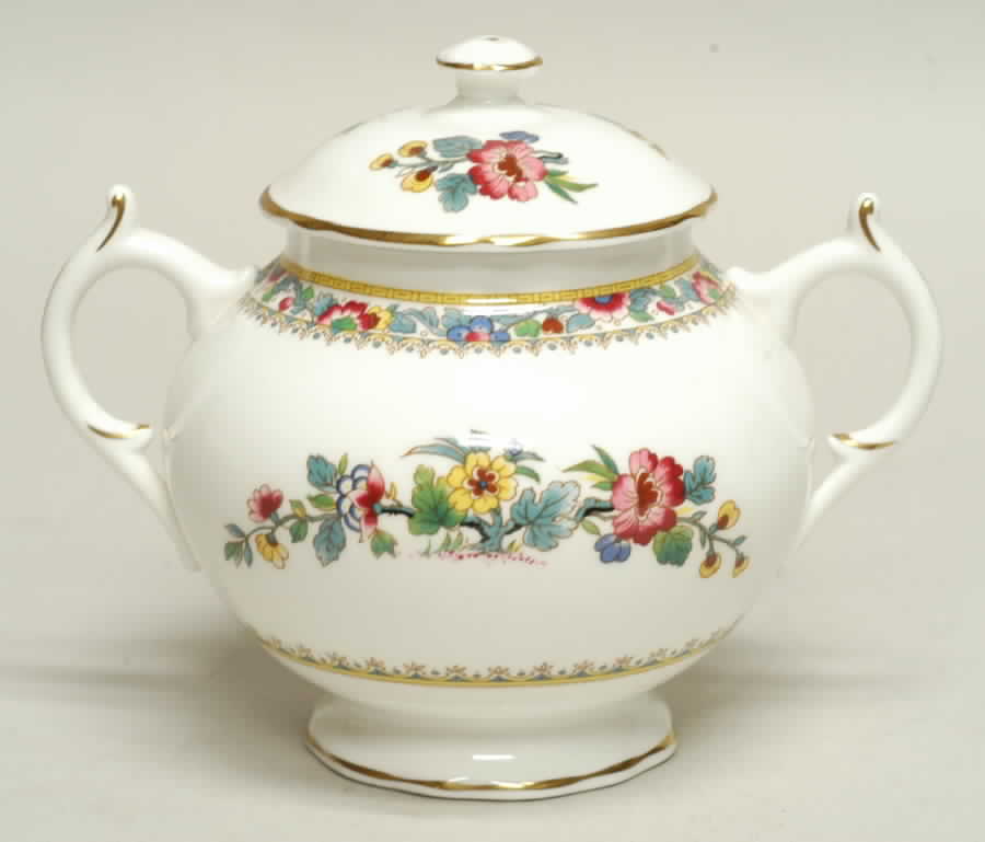 Ming Rose Sugar Bowl & Lid by Coalport-1