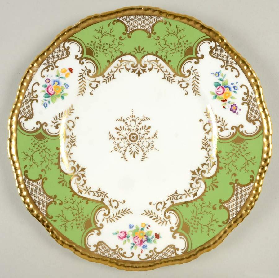 Panel Green Dinner Plate by Coalport-1
