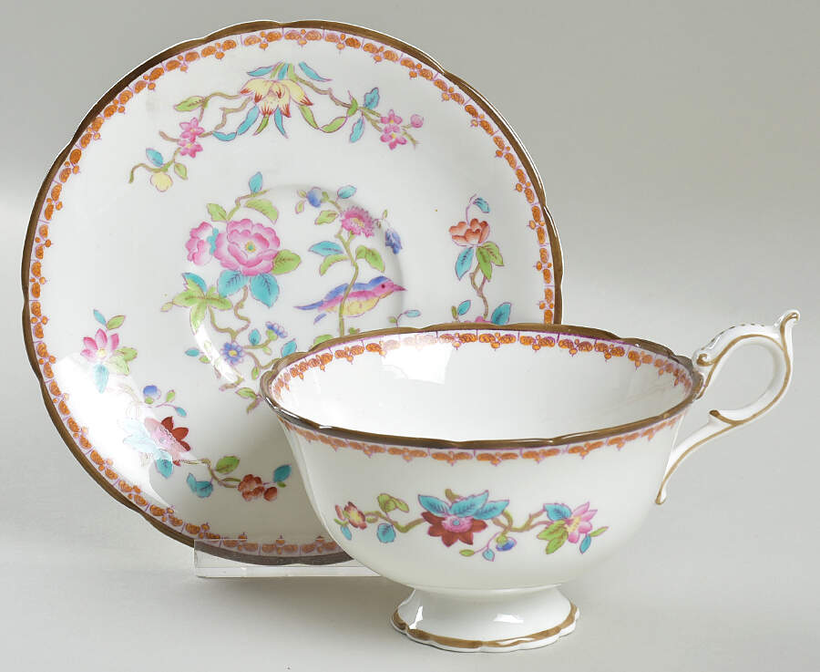 Pembroke (Scalloped Edge) Oversized Cup & Saucer Set by Coalport-1