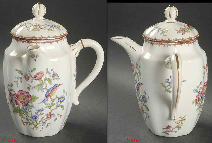 Pembroke (Scalloped Edge) Coffee Pot & Lid by Coalport-1
