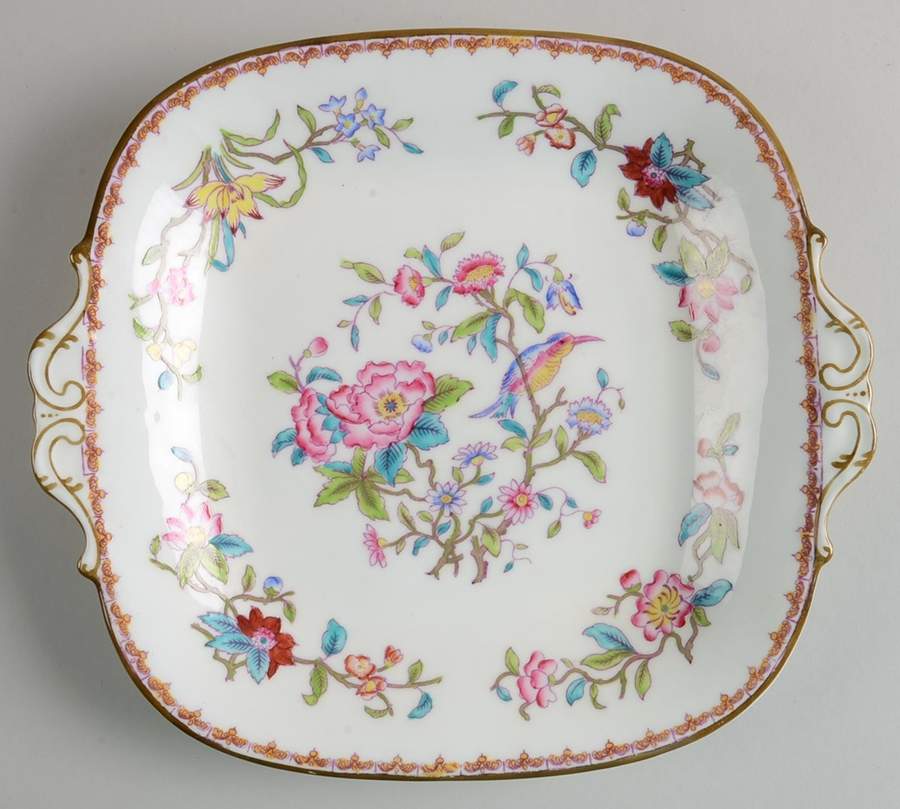 Pembroke (Smooth Edge) Square Handled Cake Plate by Coalport-1