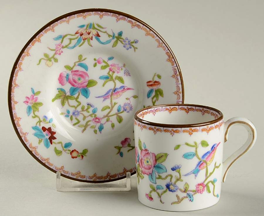 Pembroke (Smooth Edge) Flat Demitasse Cup & Saucer Set by Coalport-1
