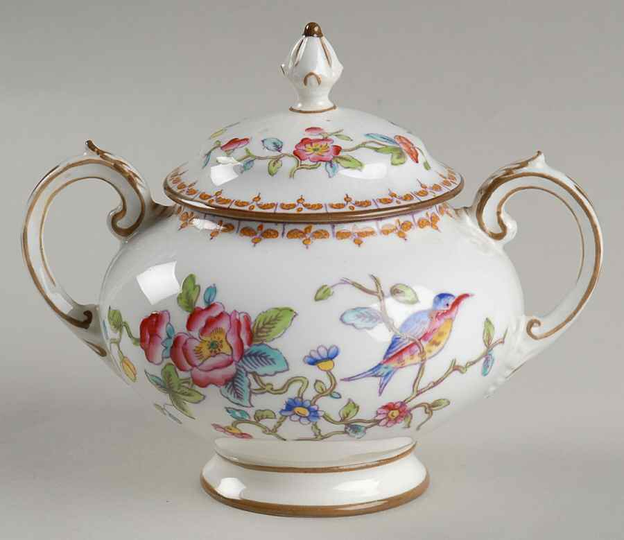 Pembroke (Smooth Edge) Sugar Bowl & Lid by Coalport-1