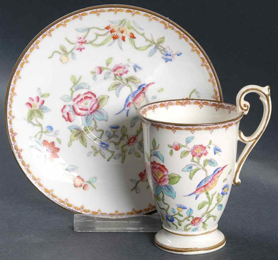 Pembroke (Smooth Edge) Irish Coffee Cup and Saucer Set by Coalport-1