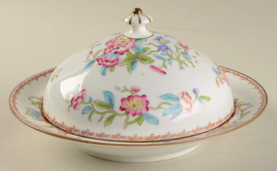 Pembroke (Smooth Edge) Muffin Dish & Lid by Coalport-1