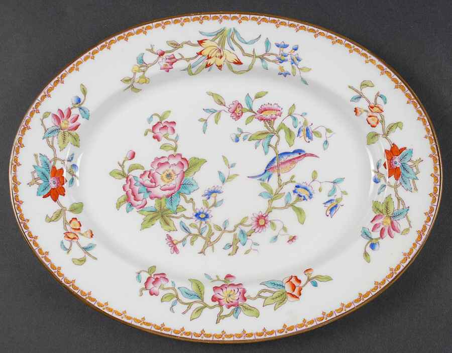Pembroke (Smooth Edge) 11" Oval Serving Platter by Coalport-1