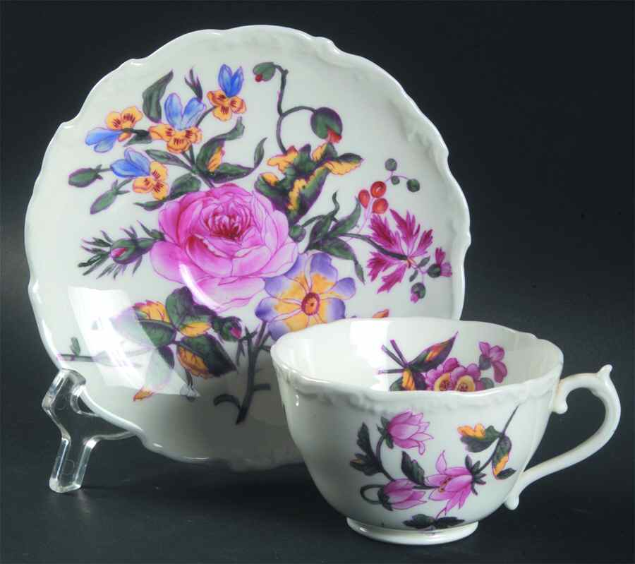 Posydale Footed Cup & Saucer Set by Coalport-1
