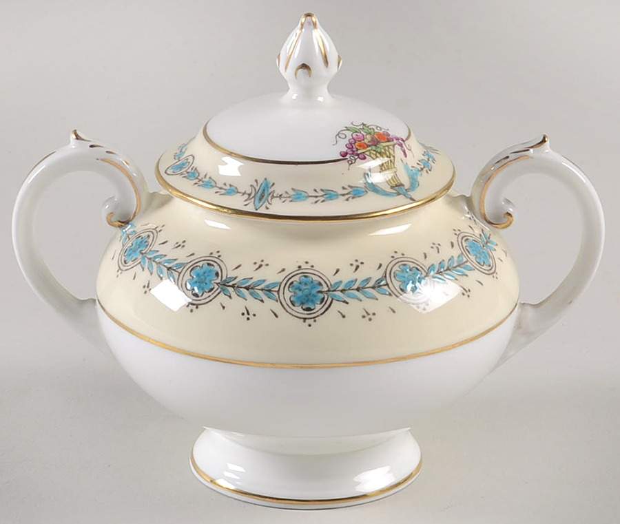 Queen Elizabeth Ivory Mini Sugar Bowl & Lid by Coalport-1