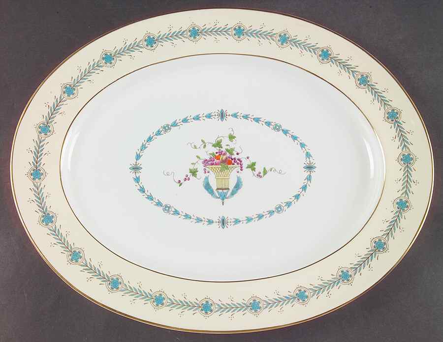 Queen Elizabeth Ivory 15" Oval Serving Platter by Coalport-1