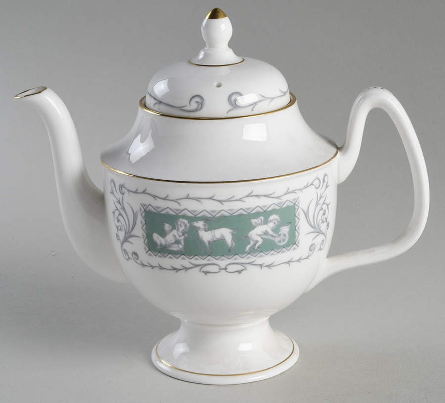 Revelry Green (Smooth) Mini Teapot & Lid by Coalport-1