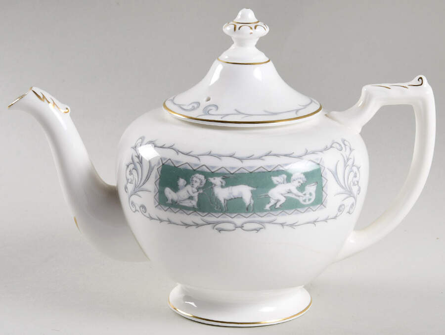 Revelry Green (Smooth) Mini Teapot & Lid by Coalport-1