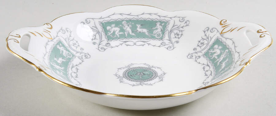 Revelry Green (Smooth) 8" Bon Bon by Coalport-1