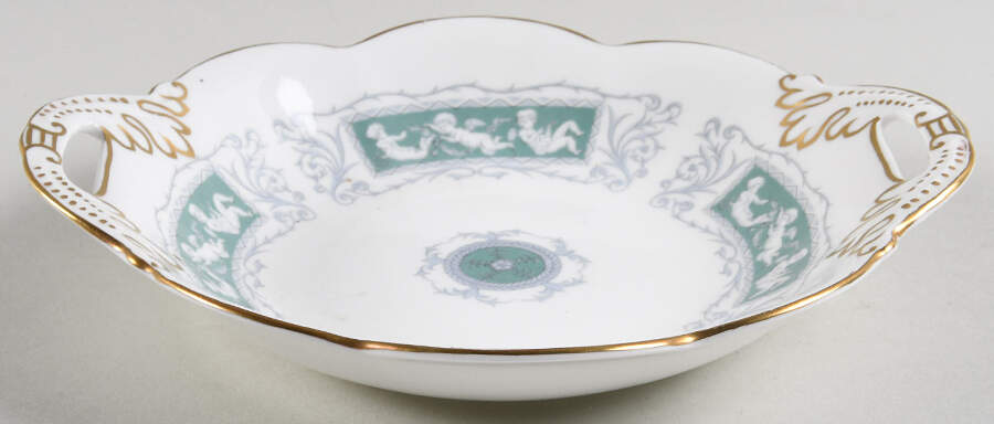 Revelry Green (Smooth) 7" Bon Bon by Coalport-1