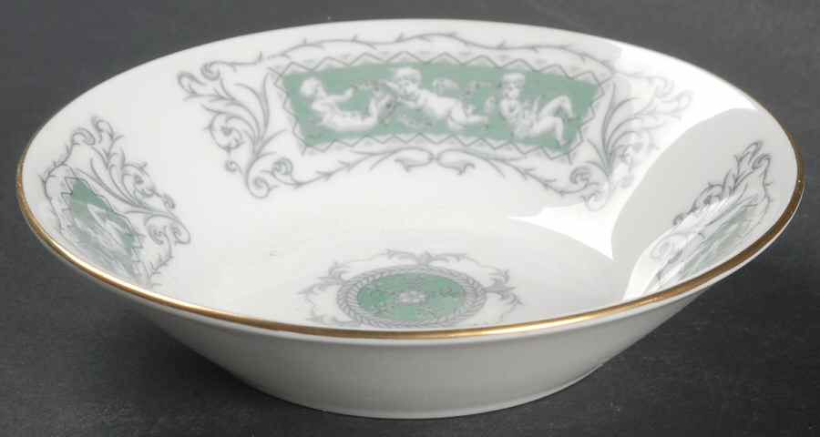 Revelry Green (Smooth) Fruit/Dessert (Sauce) Bowl by Coalport-1