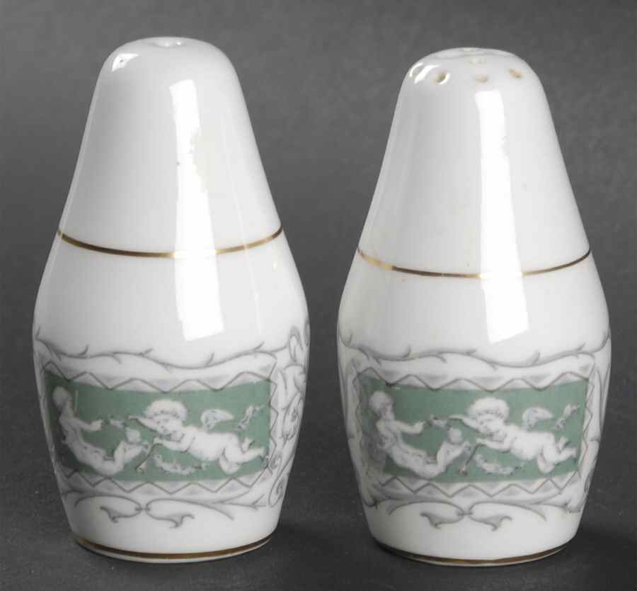 Revelry Green (Smooth) Salt & Pepper Set by Coalport-1