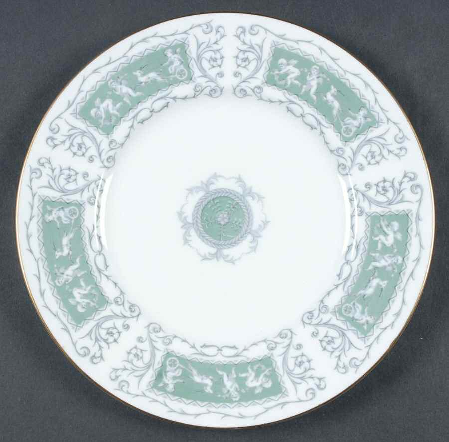 Revelry Green (Smooth) Salad Plate by Coalport-1