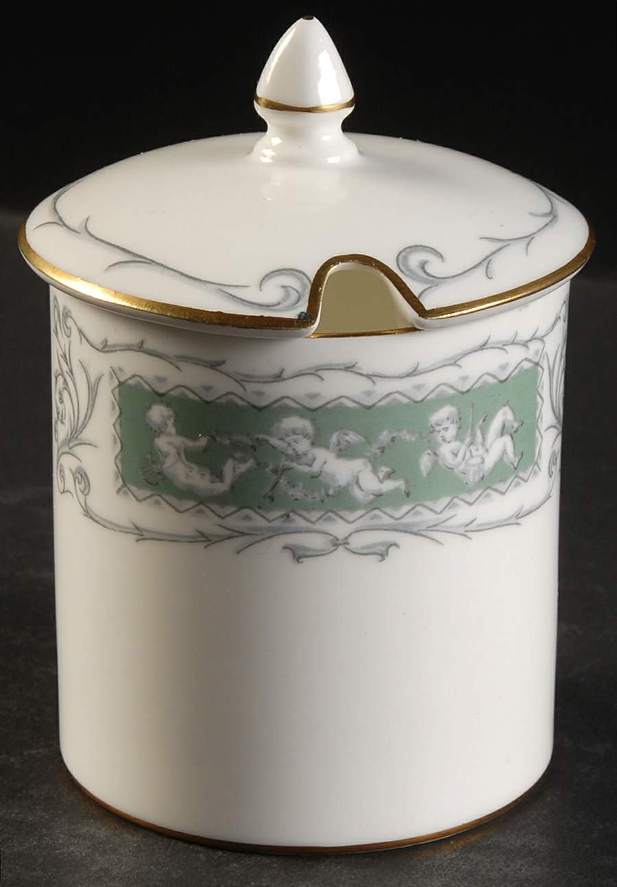 Revelry Green (Smooth) Jam/Jelly & Lid by Coalport-1