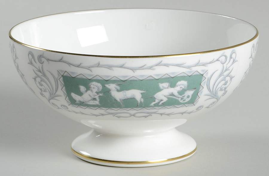Revelry Green (Smooth) Open Sugar Bowl by Coalport-1