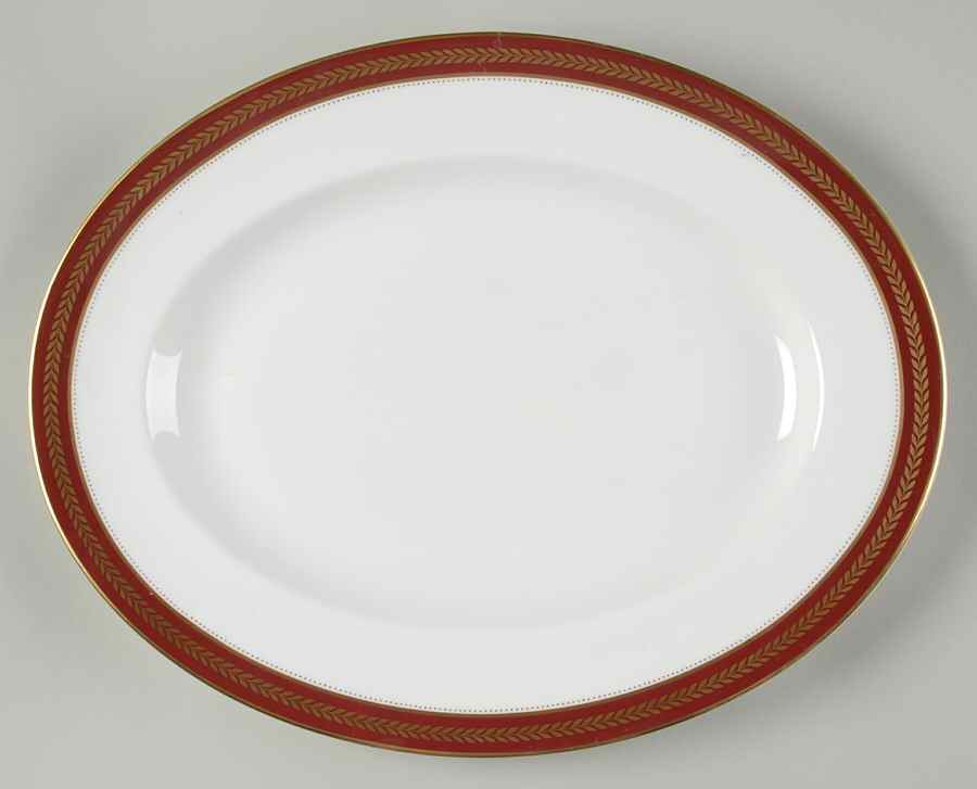 Red Wheat 14" Oval Serving Platter by Coalport-1