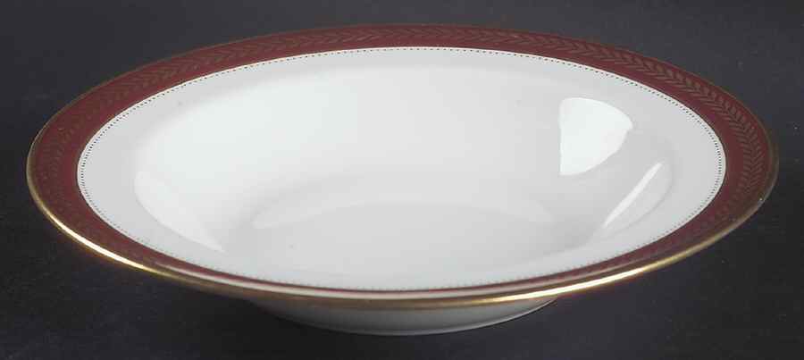 Red Wheat Rim Soup Bowl by Coalport-1
