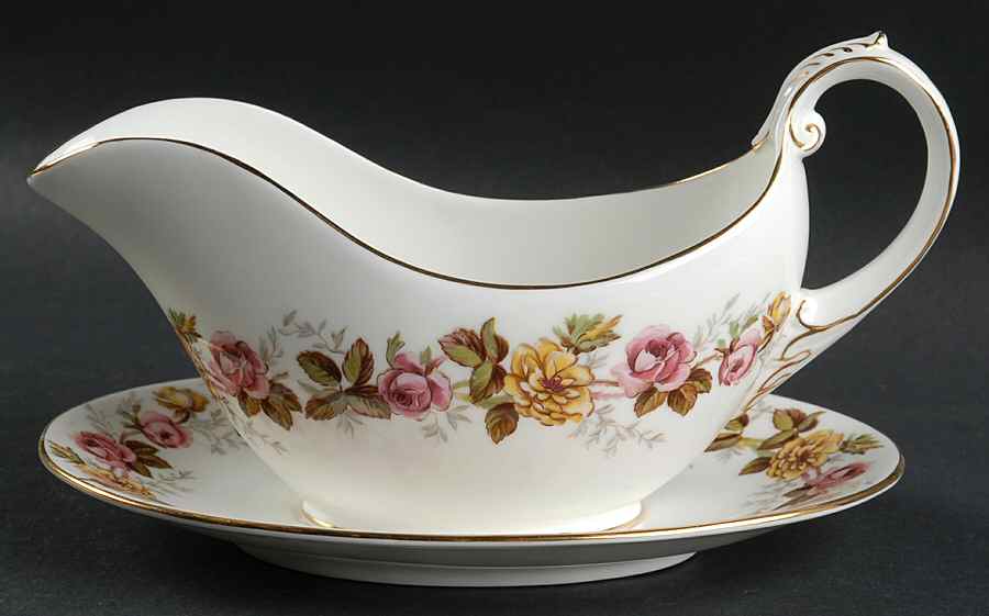 Rosalinda Gravy Boat & Underplate by Coalport-1