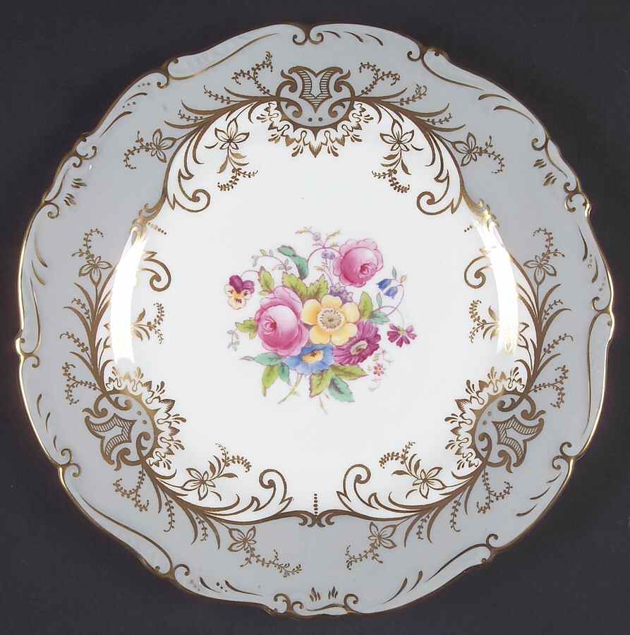 Sandringham Gray Luncheon Plate by Coalport-1