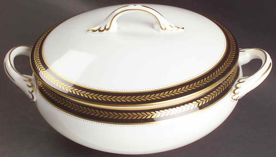 Sable Wheat Round Covered Vegetable by Coalport-1