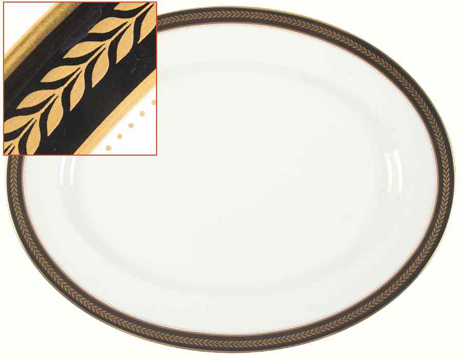 Sable Wheat 15" Oval Serving Platter by Coalport-1