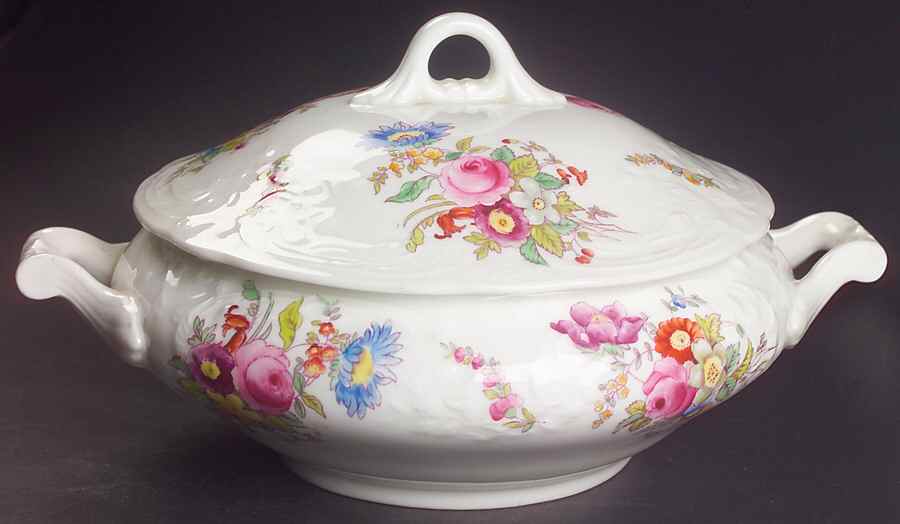 Sevres Group (Embossed, No Trim) Round Covered Vegetable by Coalport-1