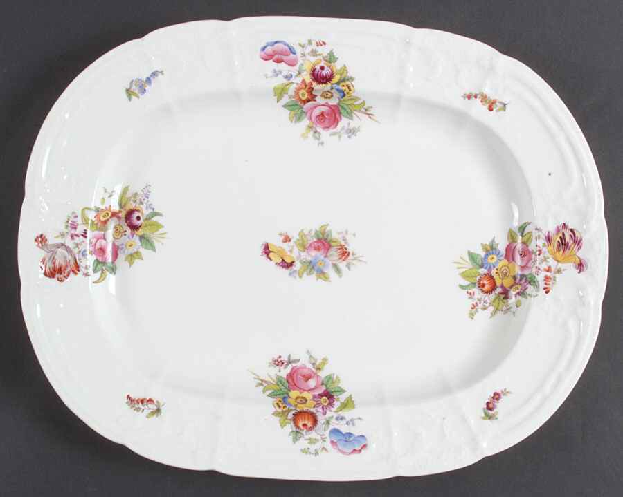 Sevres Group (Embossed, No Trim) 15" Oval Serving Platter by Coalport-1