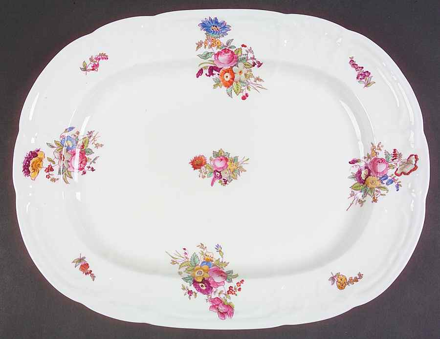 Sevres Group (Embossed, No Trim) 14" Oval Serving Platter by Coalport-1