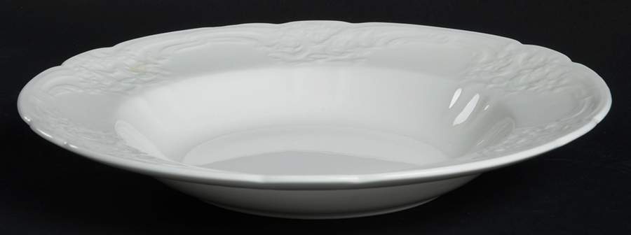 Sevres White Large Rim Soup Bowl by Coalport-1