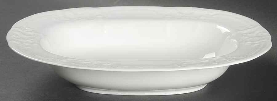 Sevres White 10" Oval Vegetable Bowl by Coalport-1