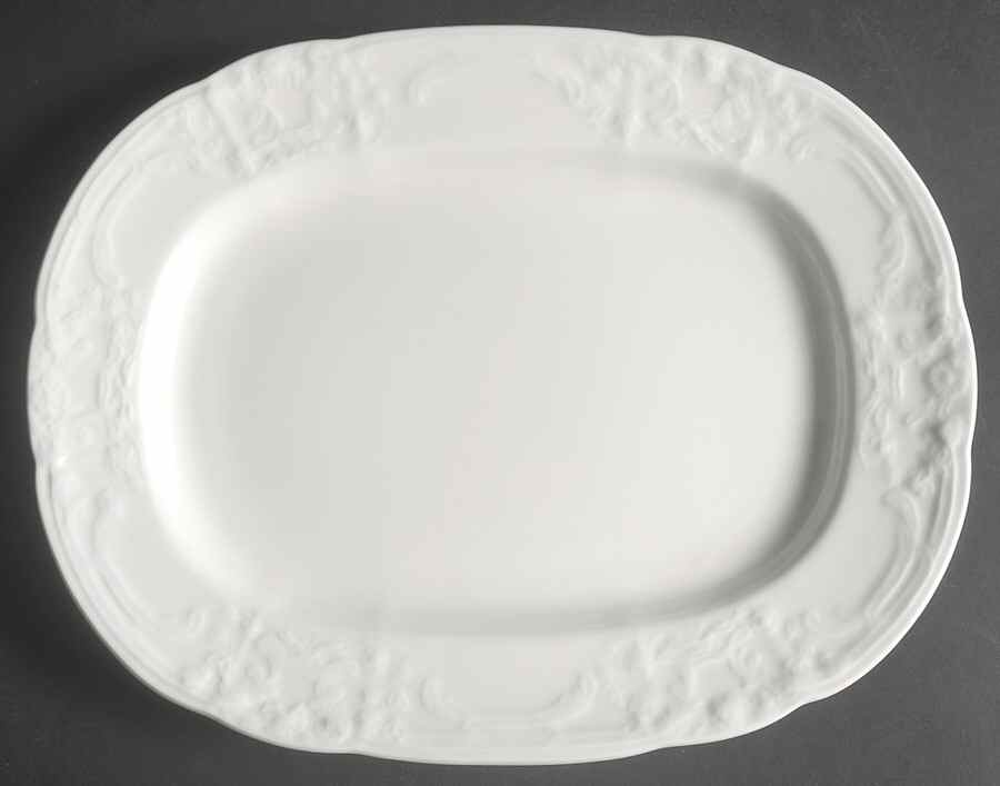 Sevres White 12" Oval Serving Platter by Coalport-1