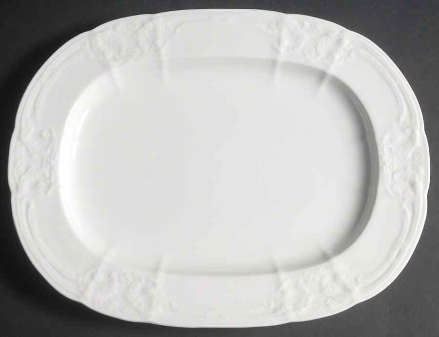 Sevres White 13" Oval Serving Platter by Coalport-1
