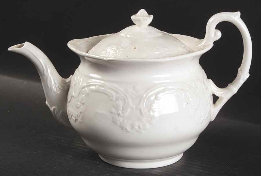 Sevres White Teapot & Lid by Coalport-1