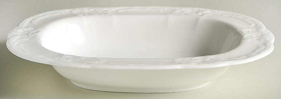 Sevres White 9" Oval Vegetable Bowl by Coalport-1