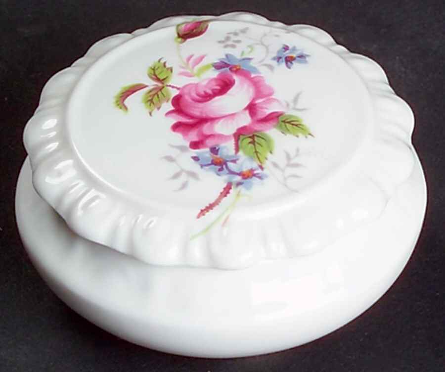 Shrewsbury Round Pill Box with Lid by Coalport-1