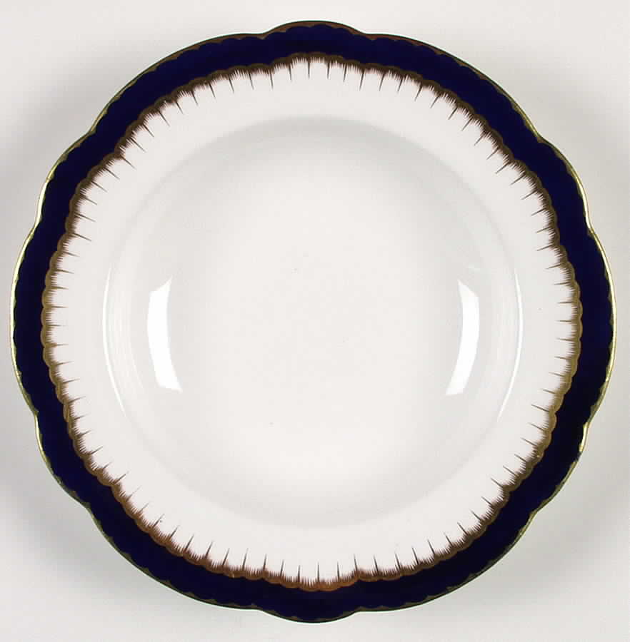 Spearpoint Cobalt Large Rim Soup Bowl by Coalport-1