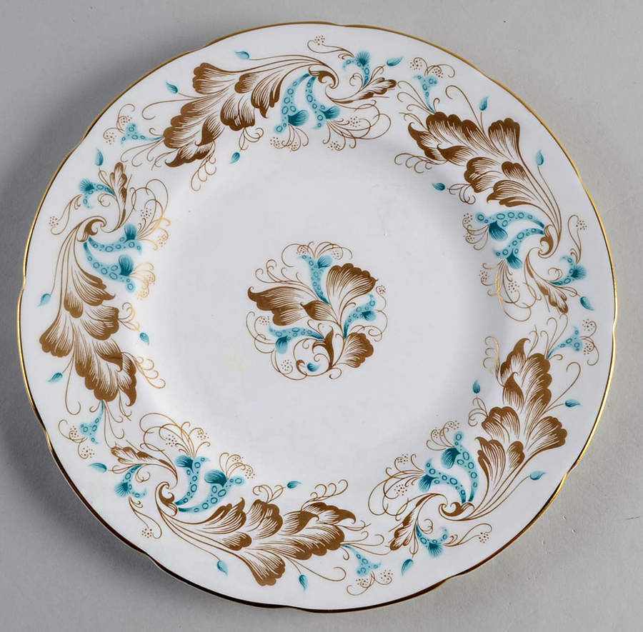 Strange Orchid (White Background) Salad Plate by Coalport-1